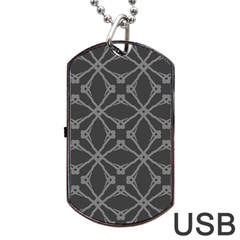 Seamless- Gray Dog Tag Usb Flash (two Sides)