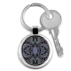 Abstract Kaleido Key Chain (round) by kaleidomarblingart