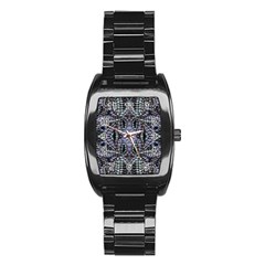 Abstract Kaleido Stainless Steel Barrel Watch