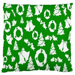 Green  Background Card Christmas  Large Cushion Case (two Sides) by artworkshop