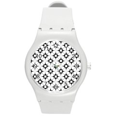 Star-white Triangle Round Plastic Sport Watch (m) by nateshop