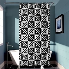 Triangle-black Shower Curtain 36  X 72  (stall)  by nateshop