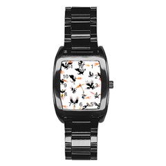 Phoenix Dragon Fire Bird Stainless Steel Barrel Watch by Sapixe