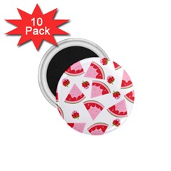 Pink Watermeloon 1 75  Magnets (10 Pack) 