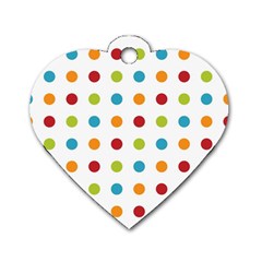 Polka-dots Dog Tag Heart (two Sides)