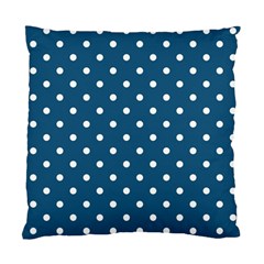 Polka-dots-blue White Standard Cushion Case (one Side) by nateshop