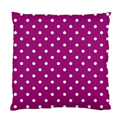 Polka-dots-purple White Standard Cushion Case (one Side) by nateshop