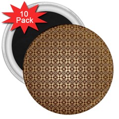 Background-chevron Chocolate 3  Magnets (10 Pack)  by nateshop