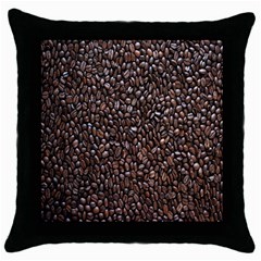 Coffee-beans Throw Pillow Case (black) by nateshop