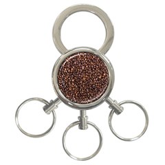 Coffee Beans Food Texture 3-ring Key Chain by artworkshop