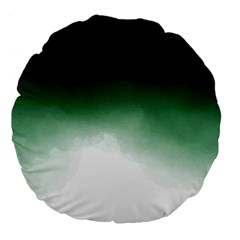 Watercolor-green White Large 18  Premium Flano Round Cushions