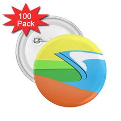 Waves-beach-sun-sea-water-sky 2 25  Buttons (100 Pack) 