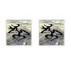 Black Love Browning Deer Camo Cufflinks (square)