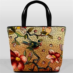 Flower Cubism Mosaic Vintage Bucket Bag