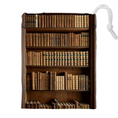 Books Bookcase Old Books Historical Drawstring Pouch (5xl) by Amaryn4rt