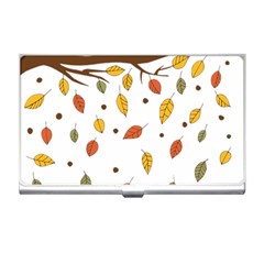 Autumn Isolated Blade Branch Business Card Holder by Amaryn4rt