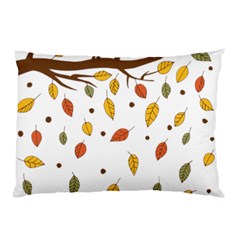 Autumn Isolated Blade Branch Pillow Case