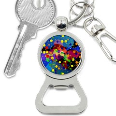 Blobs Dots Abstract Art Waves Bottle Opener Key Chain by Amaryn4rt