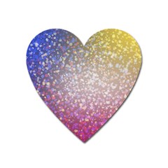 Glitter Particles Pattern Abstract Heart Magnet by Amaryn4rt