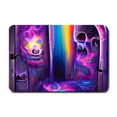 Purple Drawing Digital Art Small Doormat  by Amaryn4rt