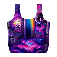 Purple Drawing Digital Art Full Print Recycle Bag (l) by Amaryn4rt