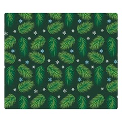 Leaves Snowflake Pattern Holiday Double Sided Flano Blanket (small) 