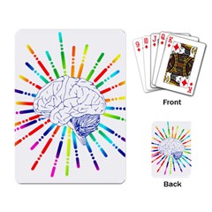 Brain Icon Star Biology Abstract Playing Cards Single Design (rectangle) by Wegoenart