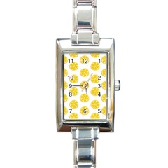 Fruit Food Juicy Organic Yellow Rectangle Italian Charm Watch by Wegoenart