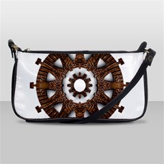 Gear Clockwork Decorative Fancy Shoulder Clutch Bag by Wegoenart