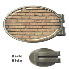 Bricks Wall Red  Money Clips (oval)  by artworkshop