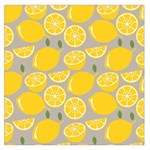 Lemon Wallpaper Square Satin Scarf (36  x 36 ) Front