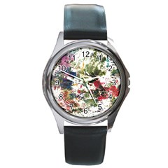 Art Creativity Painting Abstract Round Metal Watch