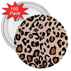 Leopard Jaguar Dots 3  Buttons (100 Pack)  by ConteMonfrey