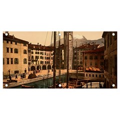  The Harbor, Riva, Lake Garda, Italy 1890-1900 Banner And Sign 4  X 2  by ConteMonfrey