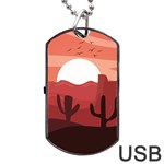 Artistic Digital Landscape Art Dog Tag USB Flash (Two Sides) Front