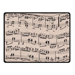 Art Vintage Music Paper Background Design Double Sided Fleece Blanket (small)  by Wegoenart