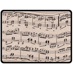 Art Vintage Music Paper Background Design Double Sided Fleece Blanket (large)  by Wegoenart