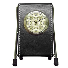 Background Pattern Texture Design Pen Holder Desk Clock