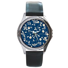 Illustration Pattern Abstract Wallpaper Design Round Metal Watch by Wegoenart