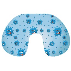 Illustration Virus Pattern Travel Neck Pillow by Wegoenart