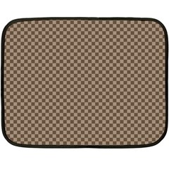 Brown Square Squares Template Background Diamond Pattern Fleece Blanket (mini) by Wegoenart