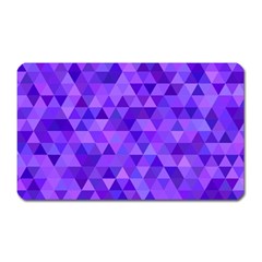 Illustration Purple Triangle Purple Background Magnet (rectangular) by Wegoenart