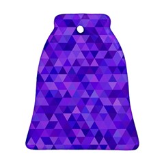 Illustration Purple Triangle Purple Background Bell Ornament (two Sides)