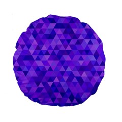 Illustration Purple Triangle Purple Background Standard 15  Premium Round Cushions by Wegoenart