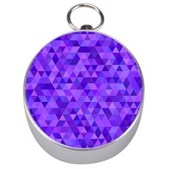 Illustration Purple Triangle Purple Background Silver Compasses by Wegoenart