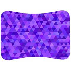 Illustration Purple Triangle Purple Background Velour Seat Head Rest Cushion by Wegoenart