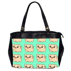 Puppy Pattern Wallpaper Dog Pet Oversize Office Handbag (2 Sides) by Wegoenart