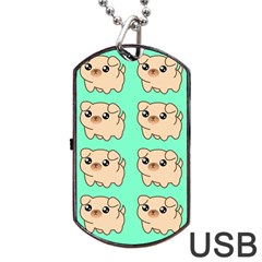 Puppy Pattern Wallpaper Dog Pet Dog Tag Usb Flash (one Side) by Wegoenart