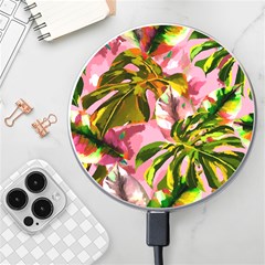 Illustration Paintimg Paint Monstera Leave Leaf Plant Green Wireless Charger