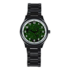 Board Conductors Circuits Stainless Steel Round Watch by Jancukart